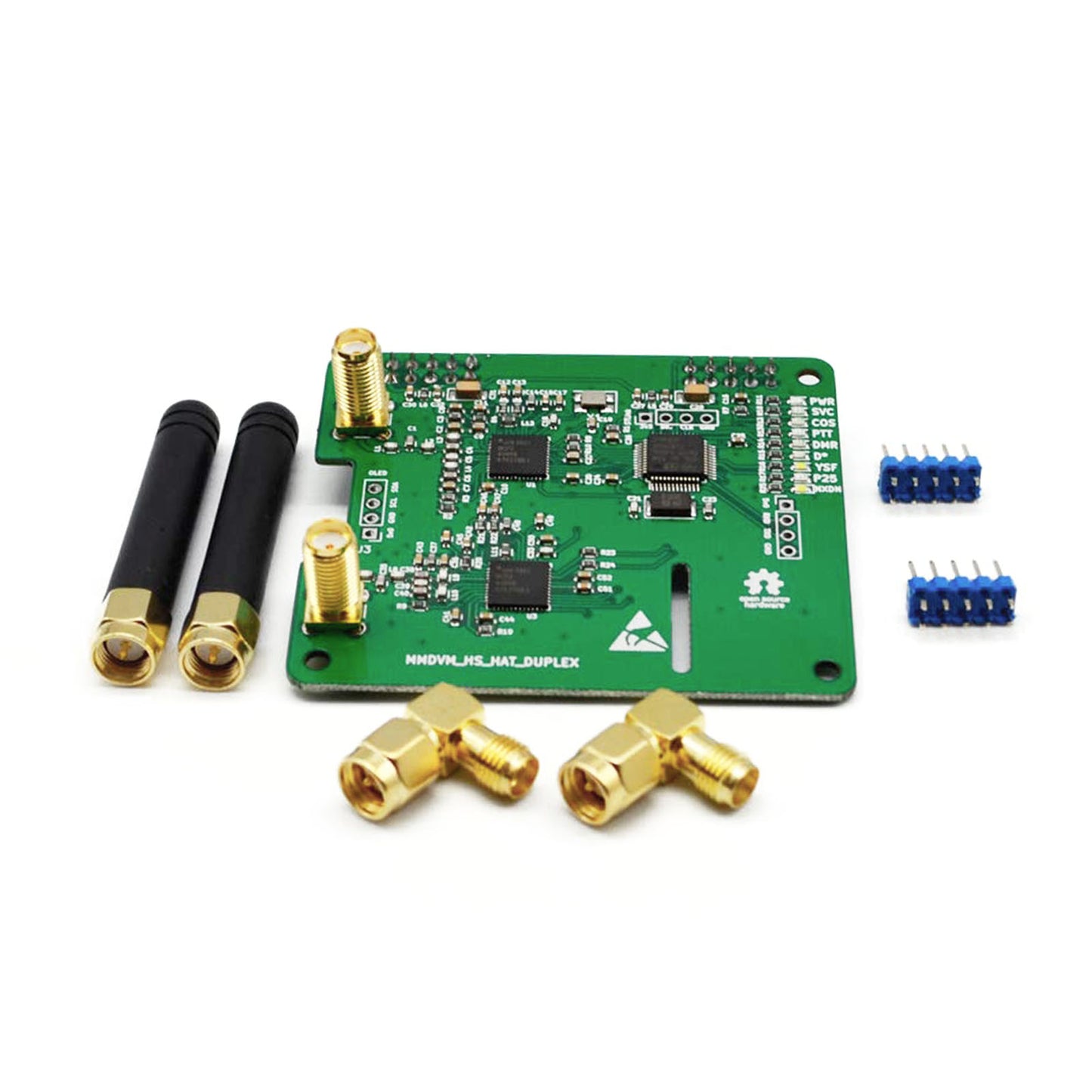 AURSINC MMDVM Duplex-Hotspot-Modul Dual Hat V1.5.2 unterstützt P25 DMR YSF NXDN DMR Steckplatz 1 + Steckplatz 2 für Raspberry Pi, Pi Zero (ohne OLED und USB-Anschluss) 