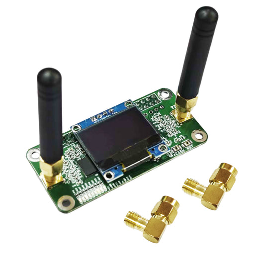AURSINC Mini MMDVM Duplex Hotspot Board with Antenna, UHF (433-900MHz) VHF (144-146MHz) Dual Band, Supports P25 DMR YSF DSTAR NXDN POCSAG, Compatible with Raspberry Pi-Zero W/3/3B/3B+/4 (with OLED)