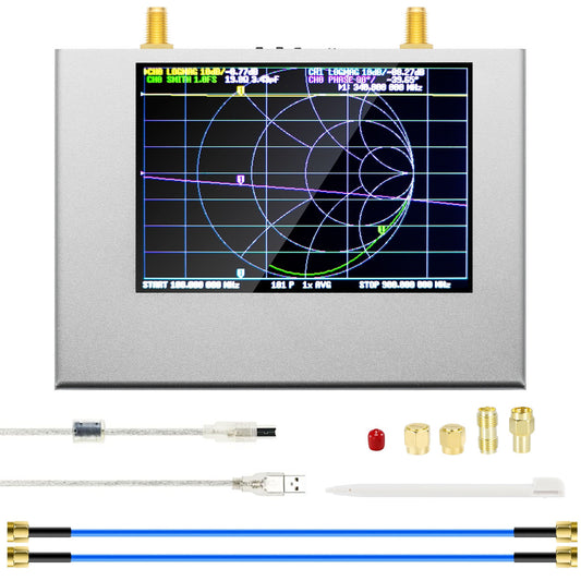 Upgraded AURSINC NanoVNA V2 PLUS4 Vector Network Analyzer, 4 inch Touchscreen, 50kHz-4.4GHz HF VHF UHF Antenna Analyzer Measuring S Parameters, SWR, Phase, Delay, Smith Chart with 3200mAh Battery