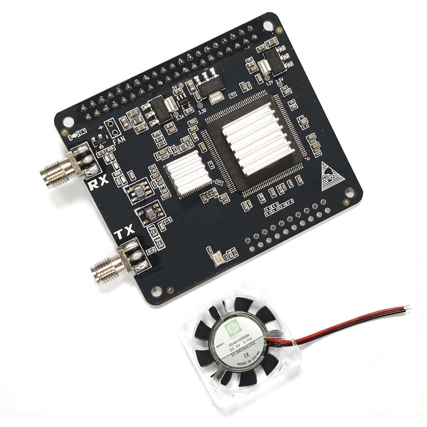 AURSINC SDR Radioberry HF SDR Transceiver Pi Hat for Raspberry Pi 4, Radio Card (RPi 4 Hat) Analog Devices AD9866 & 10CL025 12-bit Broadband Modem for Ham Radio SDR Transceiver