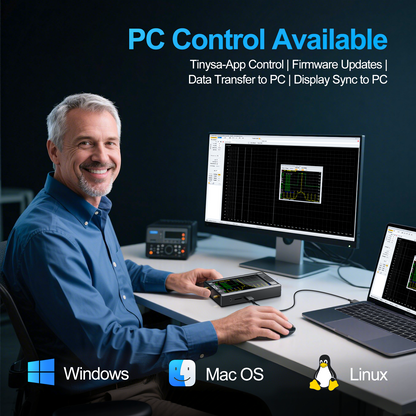 AURSINC Tinysa Ultra+ ZS407 Spectrum Analyzer, 4.0 Inch 100kHz-7.3GHz Tinysa Handheld Frequency Analyzer, 2-in-1 RF Signal Generator 100kHz to 900MHz MF/HF/VHF UHF Input, HW V0.5.4 2025 Upgraded