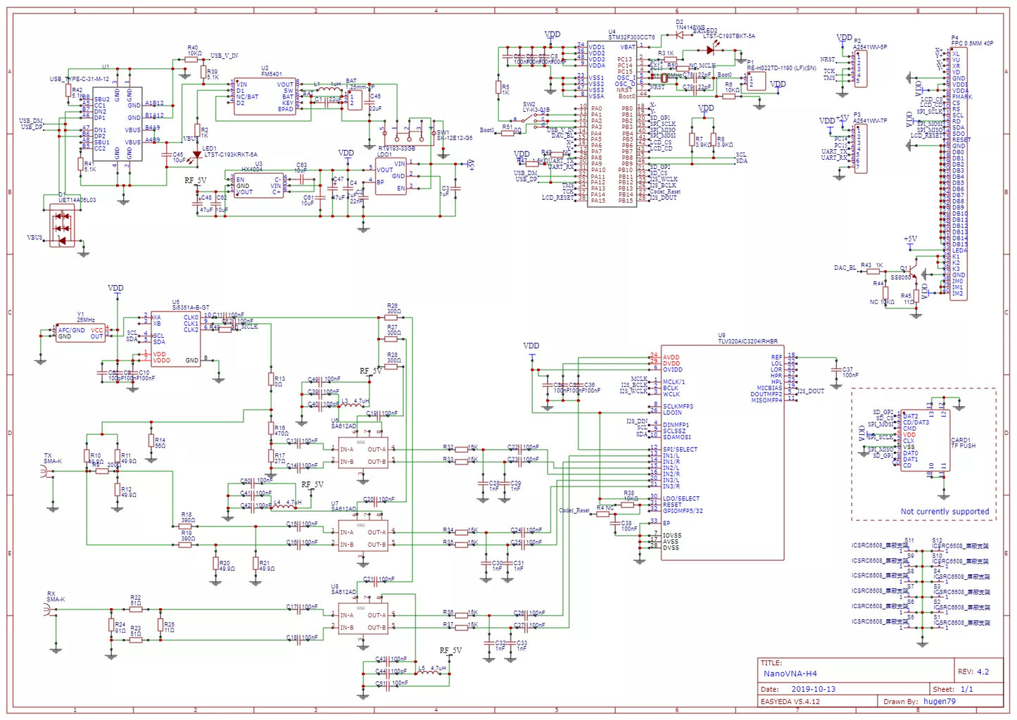 AURSINC Upgrated NanoVNA-H4 Vector Network Analyzer, Lastest V4.4 9KHz-1.5GHz HF VHF UHF 4" Touch Screen VNA Antenna Analyzer Ham Radio, Measuring S Parameters, SWR, Phase, Delay, Smith Chart
