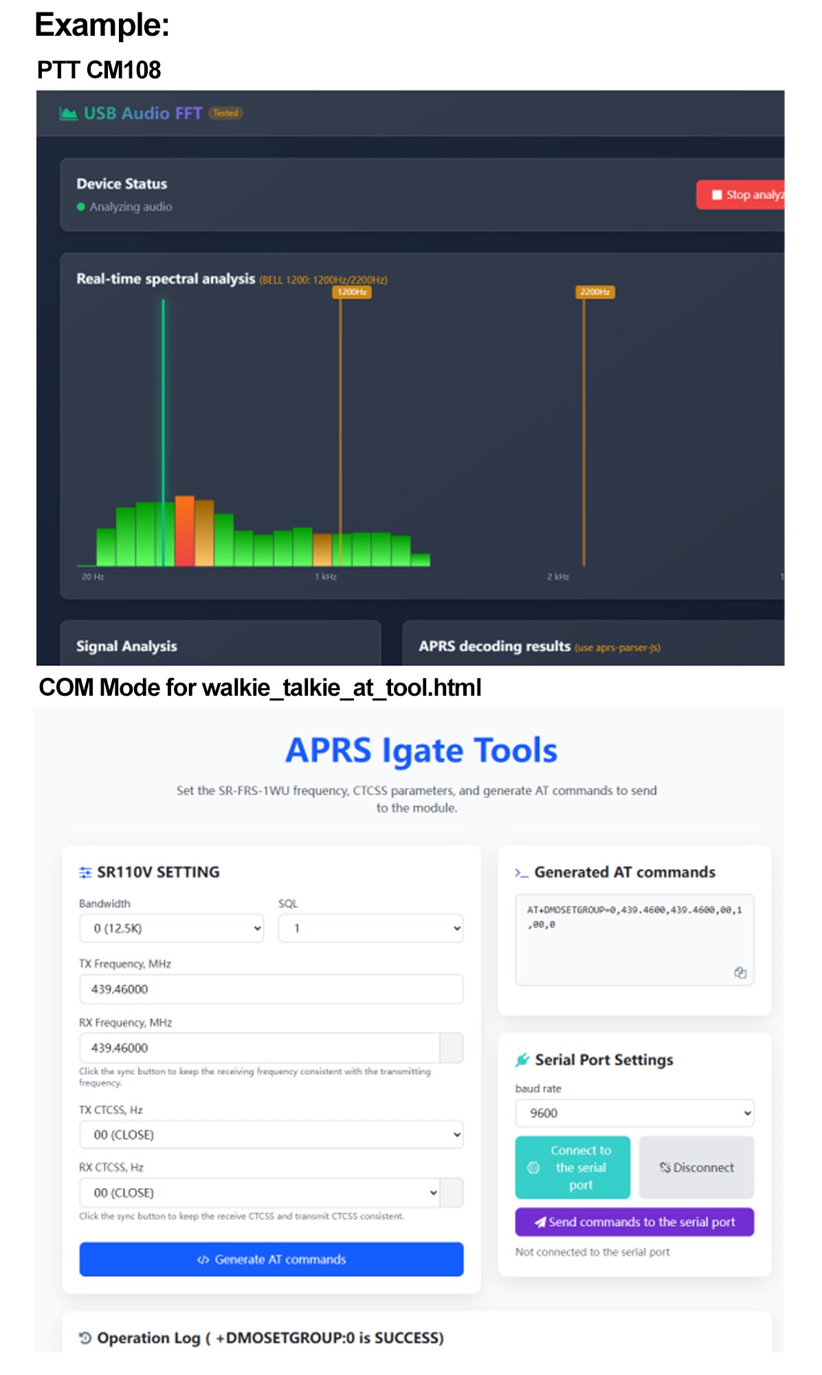 AURSINC VHF APRS RF Node for Direwolf, USB CM108 Sound Work for Direwolf & PPT Function, USB CP210x Com for SR110v Module (136-174Mhz 1W), Compatible for RPi 2/3/4/5