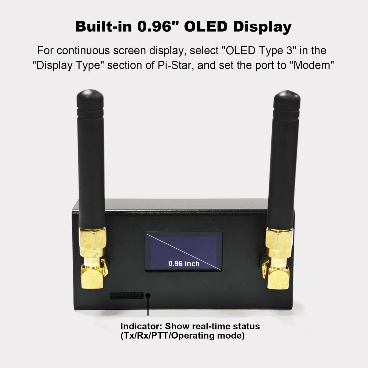 AURSINC MMDVM Duplex Hotspot WiFi Digital Voice Modem with RPi Zero W Fully Assembled Duplex Hotspot with RPi Zero W, Support Pi‑Star/WPSD, Supports DMR YSF P25 DSTAR NXDN C4FM, Pi-Star/WPSD