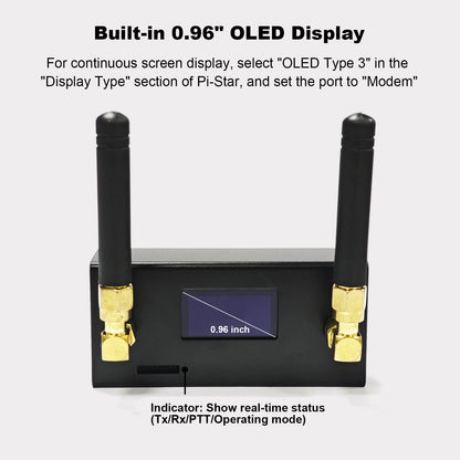 AURSINC MMDVM Duplex Hotspot WiFi Digital Voice Modem with RPi Zero W Fully Assembled Duplex Hotspot with RPi Zero W, Support Pi‑Star/WPSD, Supports DMR YSF P25 DSTAR NXDN C4FM, Pi-Star/WPSD
