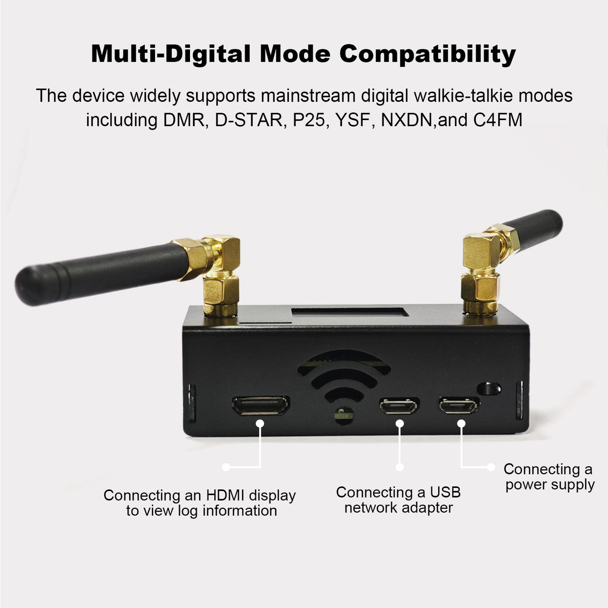 AURSINC MMDVM Duplex Hotspot WiFi Digital Voice Modem with RPi Zero W Fully Assembled Duplex Hotspot with RPi Zero W, Support Pi‑Star/WPSD, Supports DMR YSF P25 DSTAR NXDN C4FM, Pi-Star/WPSD