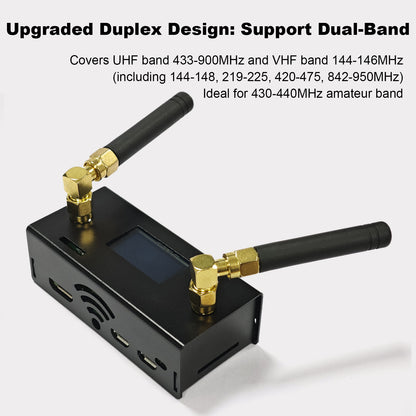 AURSINC MMDVM Duplex Hotspot WiFi Digital Voice Modem with RPi Zero W Fully Assembled Duplex Hotspot with RPi Zero W, Support Pi‑Star/WPSD, Supports DMR YSF P25 DSTAR NXDN C4FM, Pi-Star/WPSD