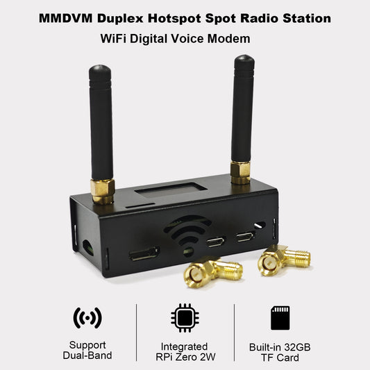 AURSINC MMDVM Duplex Hotspot Spot Radio Station WiFi Digital Voice Modem Work Contained with Raspberry Pi Zero 2W, Supports C4FM YSF POCSAG NXDN DSTAR P25 DMR, Pi-Star/WPSD, 2025 Upgraded