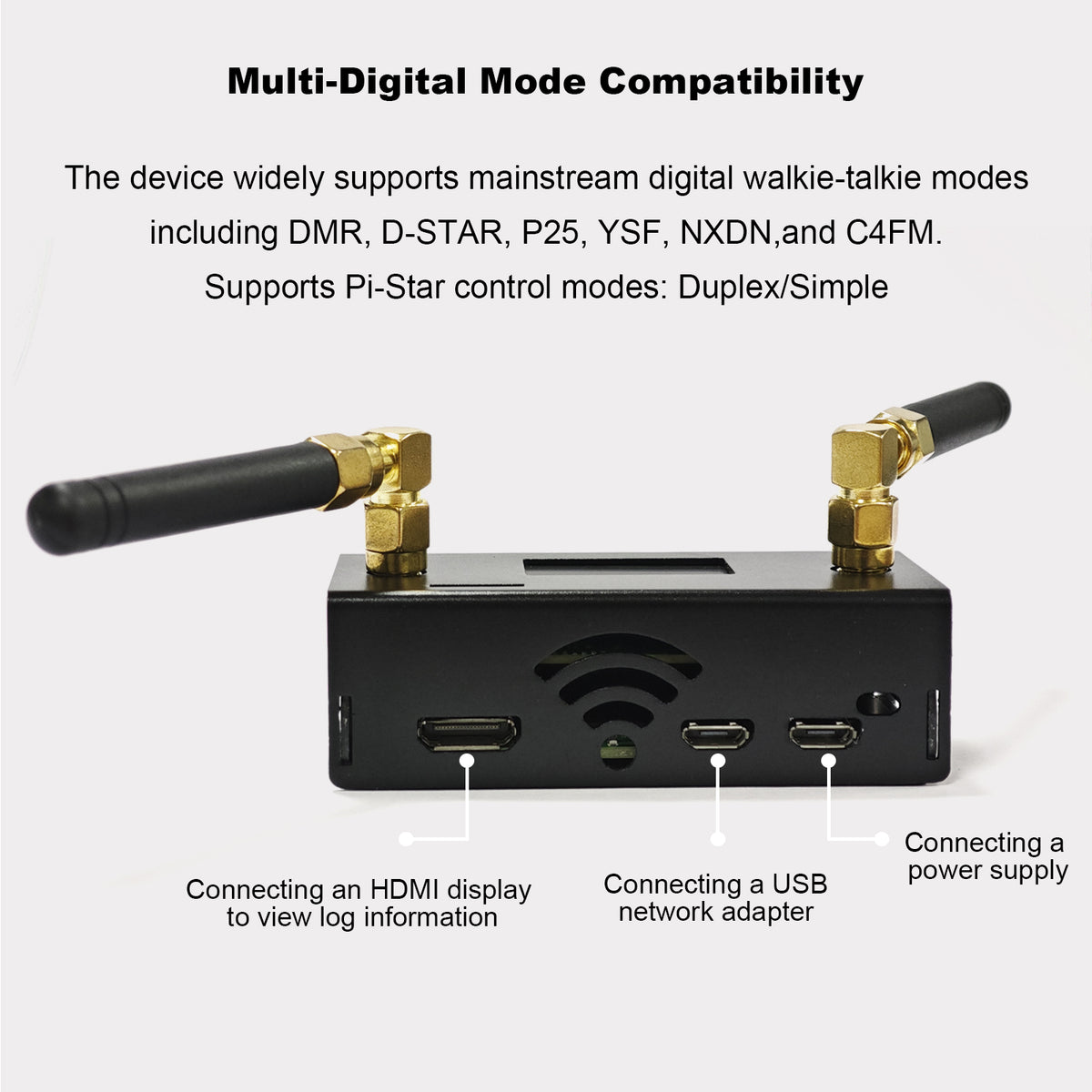 AURSINC MMDVM Duplex Hotspot Spot Radio Station WiFi Digital Voice Modem Work Contained with Raspberry Pi Zero 2W, Supports C4FM YSF POCSAG NXDN DSTAR P25 DMR, Pi-Star/WPSD, 2025 Upgraded