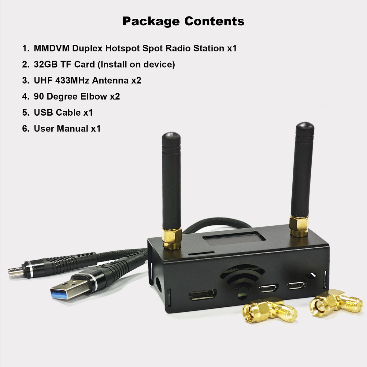 AURSINC MMDVM Duplex Hotspot Spot Radio Station WiFi Digital Voice Modem Work Contained with Raspberry Pi Zero 2W, Supports C4FM YSF POCSAG NXDN DSTAR P25 DMR, Pi-Star/WPSD, 2025 Upgraded