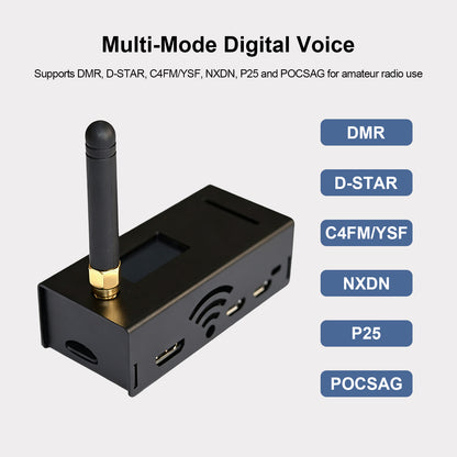 AURSINC MMDVM Hotspot Spot Radio Station WiFi Digital Voice Modem Built-in Raspberry Pi Zero W, Supports C4FM YSF POCSAG NXDN DSTAR P25 DMR, Pi-Star/WPSD Compatible, Firmware V1.5.2