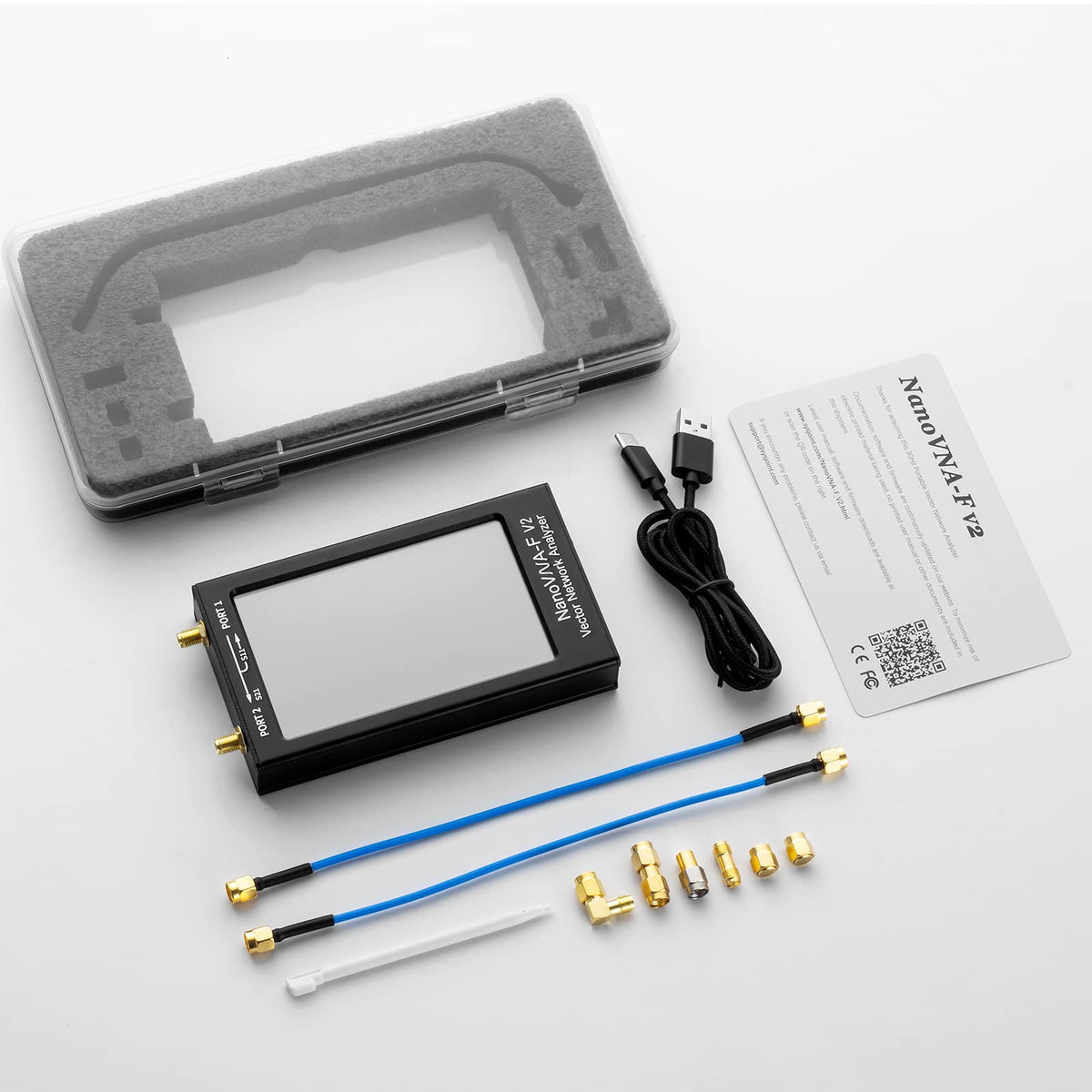 AURSINC NanoVNA-F V2 Vector Network Analyzer 4.3inch 50KHz-3GHz HF VHF UHF Antenna Analyzer, 5000mAh Battery