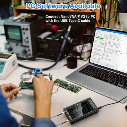 AURSINC NanoVNA-F V2 Vector Network Analyzer 4.3inch 50KHz-3GHz HF VHF UHF Antenna Analyzer Ham Radio, 5000mAh Battery, Measuring S-Parameters Voltage Standing Wave Ratio Phase Delay Smith Chart