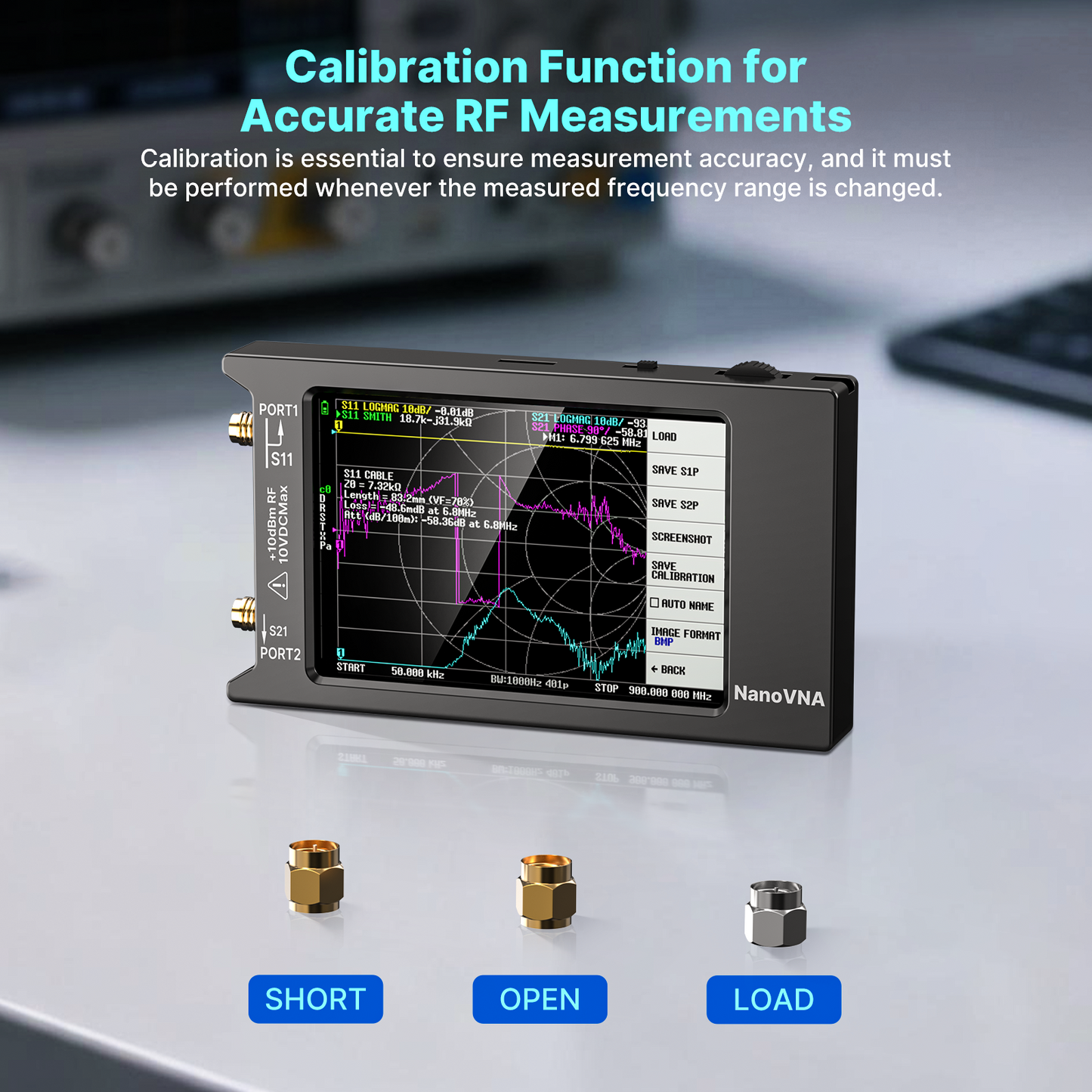 AURSINC Upgraded NanoVNA H4 Vector Network Analyzer, Latest V4.4 9kHz-1.5GHz Antenna Analyzer, 4" Touch Screen, Measuring S-Parameter SWR Smith Chart TDR, Portable RF Tester for Ham Radio, Engineers