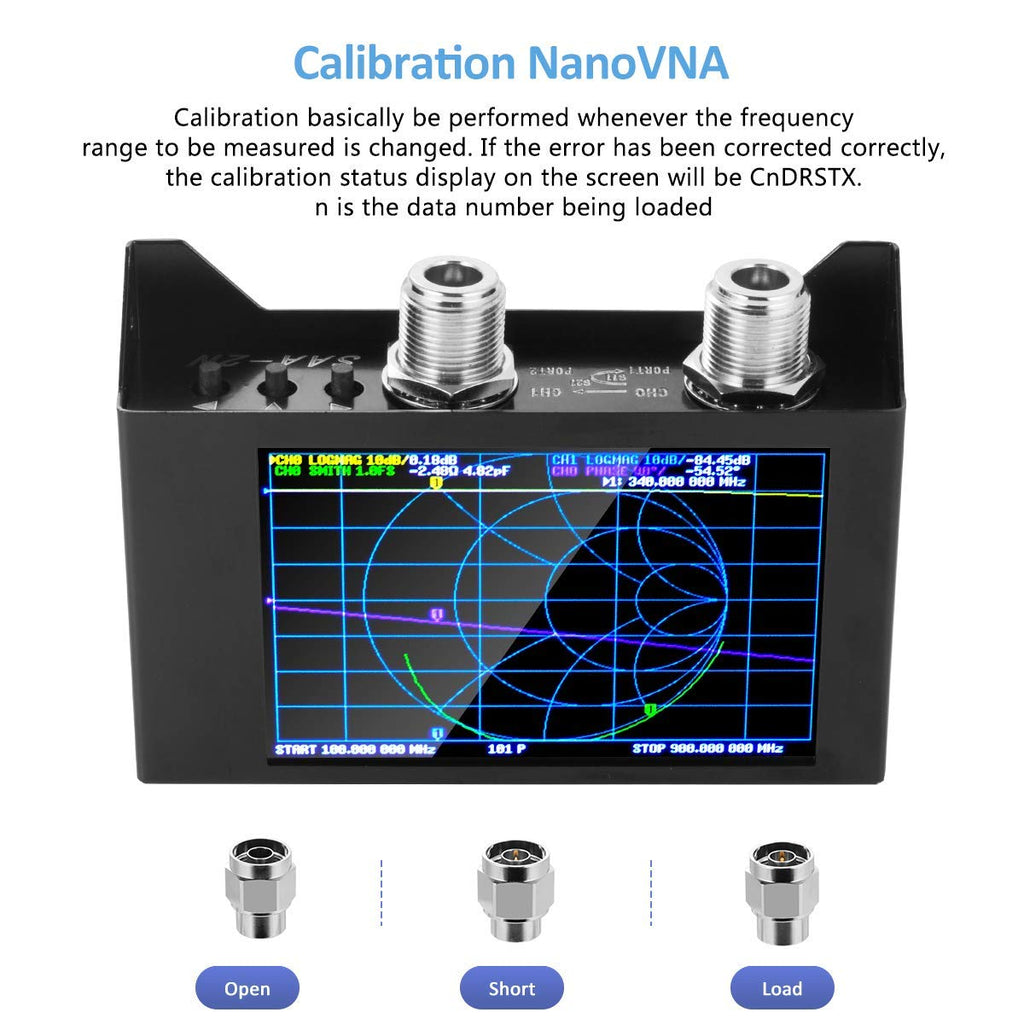 AURSINC NanoVNA SAA-2N V2.2 Vector Network Analyzer, 50KHz-3GHz 4" Touchscreen VNA Antenna Analyzer with Storage Bag