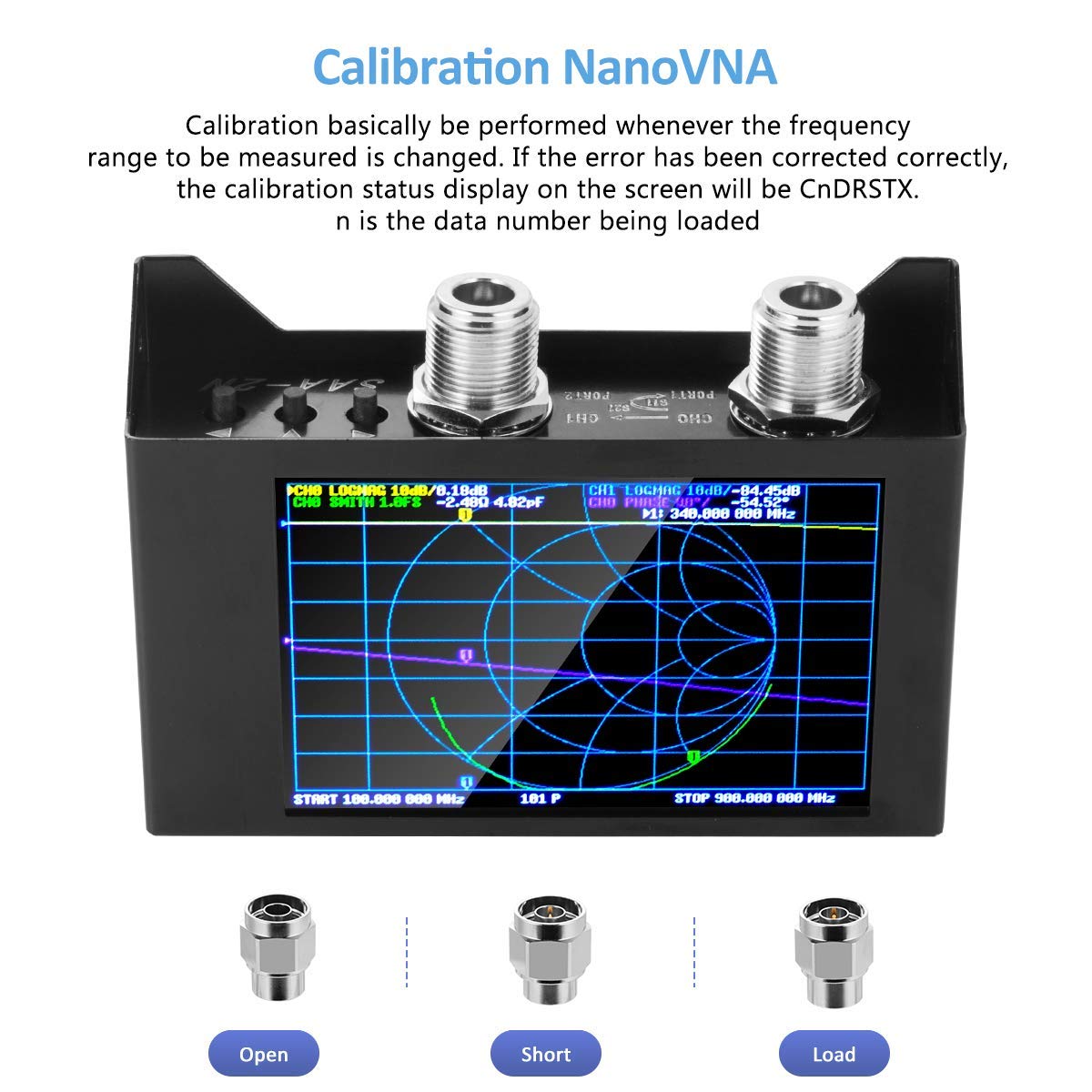 AURSINC NanoVNA SAA-2N V2.2 Vector Network Analyzer, 50KHz-3GHz 4" Touchscreen VNA Antenna Analyzer with Storage Bag