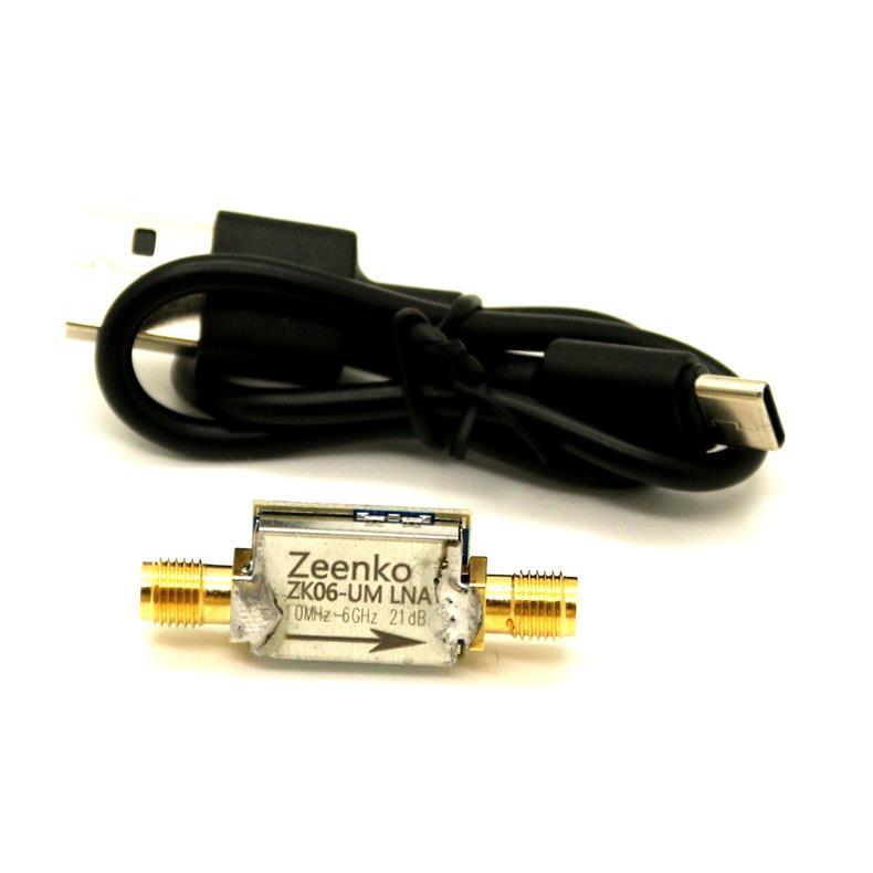 AURSINC ZK06-UM Low Noise Amplifier (LNA) Module, Broadband, 10M‑6GHz, 21dB Gain, USB Interface Powered, Used for TinySA ULTRA 5.8GHz Preamplifier, for RF & Software Defined Radio (SDR)