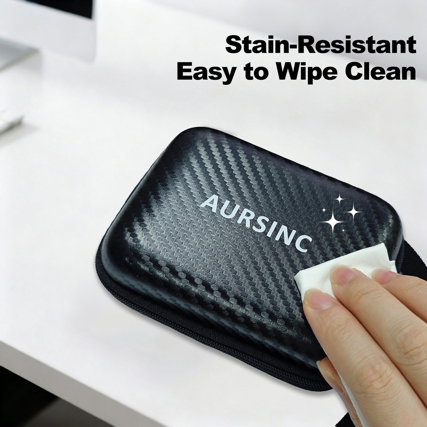 AURSINC 2.8 Inch Protective Case for NanoVNA H/TinySA, Waterproof Shockproof EVA Hard Shell Storage Bag with Carry Strap, Protective Divider, Secure Fit for Antenna Analyzer and Spectrum Analyzer