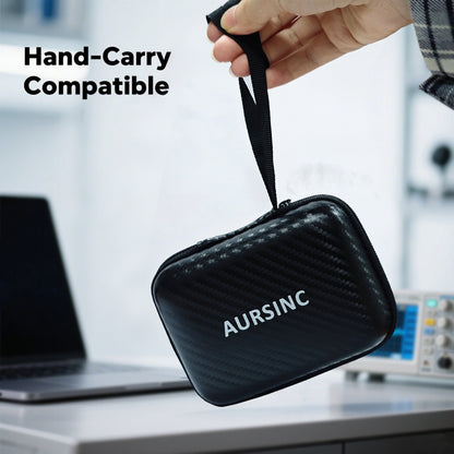 AURSINC 2.8 Inch Protective Case for NanoVNA H/TinySA, Waterproof Shockproof EVA Hard Shell Storage Bag with Carry Strap, Protective Divider, Secure Fit for Antenna Analyzer and Spectrum Analyzer