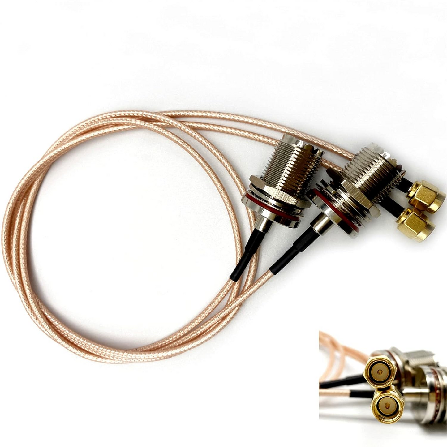 AURSINC Handheld Antenna Cable - 2pcs * RF Coax SMA Male to UHF Female SO-239 Cable 12" / 60cm Extension Cable RG316 for RF Applications CB Radio Handheld Radio Antenna Walkie Talkie